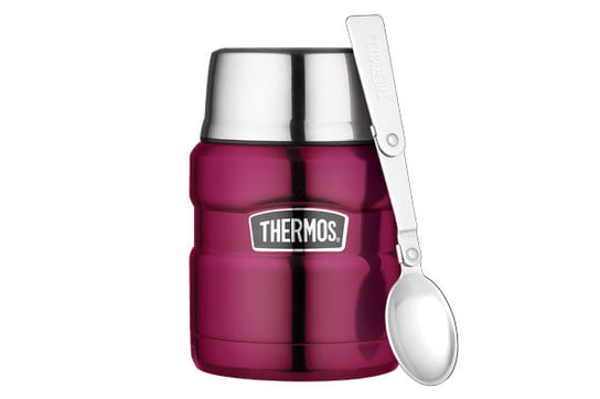 Thermos, Termos obiadowy z łyżką, King, różowy, 470 ml Thermos