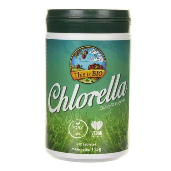 This is BIO, Chlorella 100% Organic, Suplement diety, 230 tabletek This is BIO