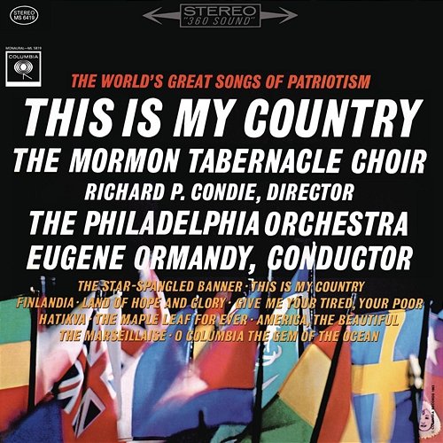 This Is My Country - The World's Great Songs of Patriotism and Brotherhood Eugene Ormandy