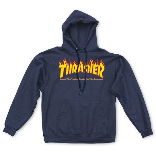 Thrasher, Bluza męska, Flame Logo Hoodie Navy Blue, rozmiar XL Thrasher