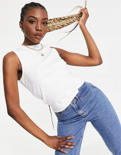 THREADBARE TALL TOP DAMSKI BIAŁY BASIC 44 1UME Inna marka