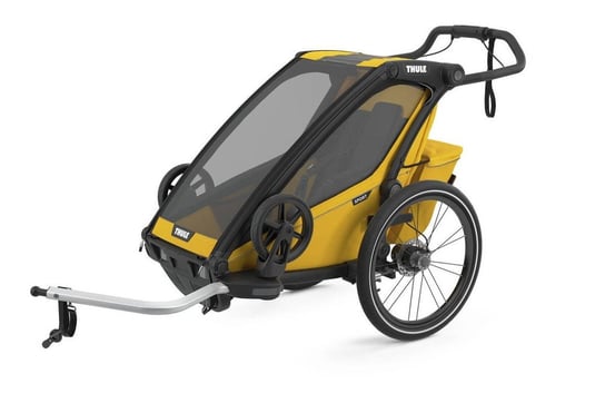 Thule, Chariot Sport 1,  Wózek biegowy/Przyczepka rowerowa dla dziecka, Spectra Yellow on Black Thule