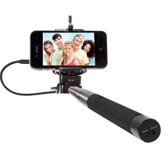 THUMBSUP Click Stick Selfie Stick - Czarny - 100 cm - do telefonu komórkowego - Statyw 3 kg Inna marka
