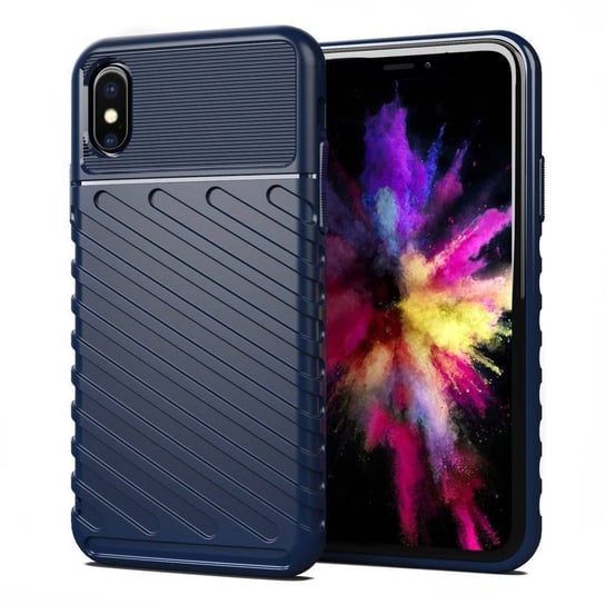 Thunder Case elastyczne pancerne etui pokrowiec Xiaomi Redmi 9A niebieski Hurtel