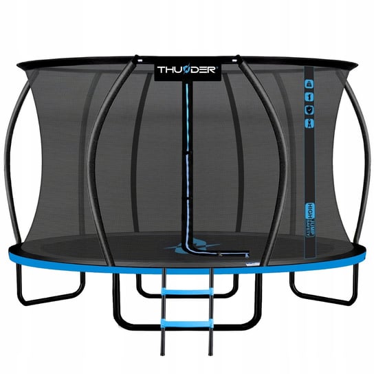 Thunder, Trampolina ogrodowa z siatką wewnętrzną Inside Ultra, 14 ft Thunder