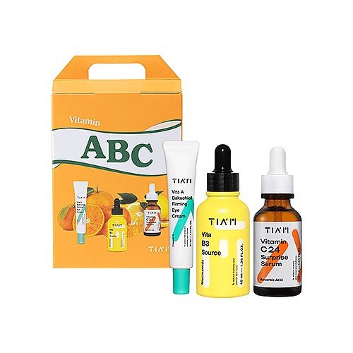 TIAM, Vitamin ABC Box, Zestaw kosmetyków do pielęgnacji twarzy, 3 szt. TIAM