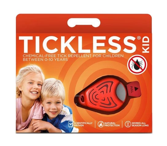 Tickless, Kid, Ultradźwiekowa ochrona przed kleszczami pomarańczowy, 1 szt. TickLess