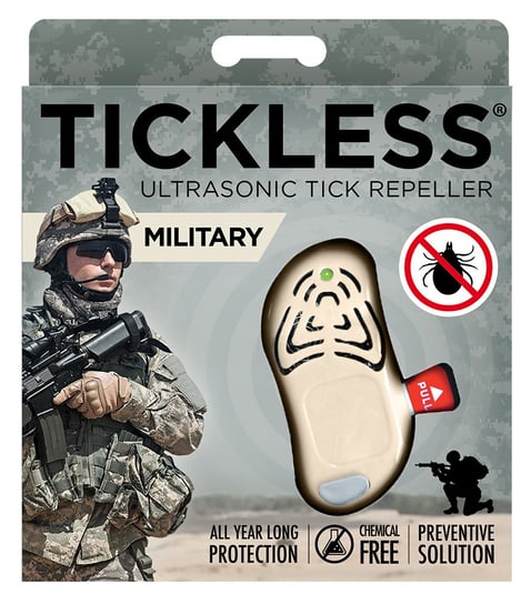 Tickless, Military, Ultradźwiękowa ochrona przed kleszczami - beżowy, 1 szt. TickLess