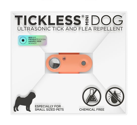 TickLess Pet Mini Hot Peach - urządzenie chroniące przed kleszczami / odstraszacz kleszczy TickLess