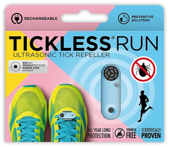 Tickless Run odstraszacz kleszczy dla biegających - Niebieski TickLess