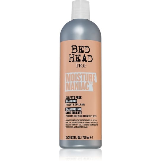 TIGI Bed Head Moisture Maniac, Oczyszczający szampon odżywczy do włosów suchych, 750ml Tigi