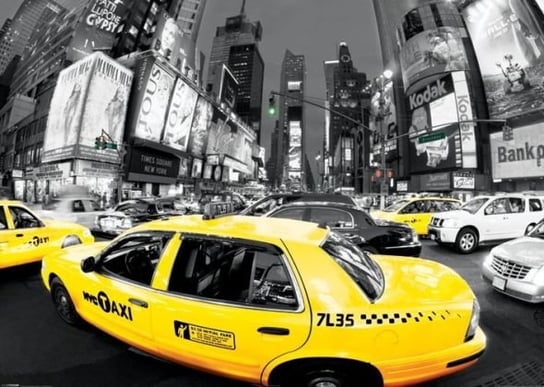 Times Square Rush Hour (Yellow Cabs) - plakat 140x100 cm Pyramid Posters