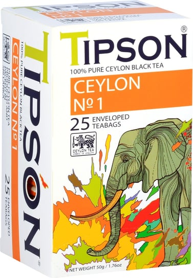 Tipson CEYLON NO 1 herbata czarna BOPF saszetki - 25 x 2 g Tipson