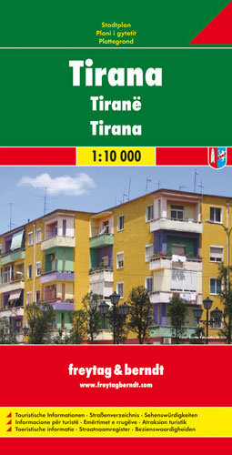 Tirana. Mapa 1:10 000 Freytag & Berndt