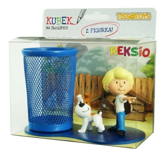 Tisso-Toys, przybornik biurkowy, Reksio i Chłopiec, niebieski Tisso Toys
