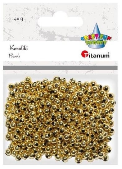 Titanium, koraliki plastikowe, złote, 40 g TITANIUM