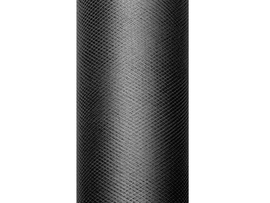 Tiul gładki, czarny, 0,15 x 9 m PartyDeco