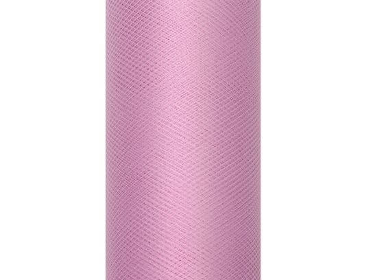 Tiul gładki, różowy pudrowy, 0,15 x 9 m PartyDeco