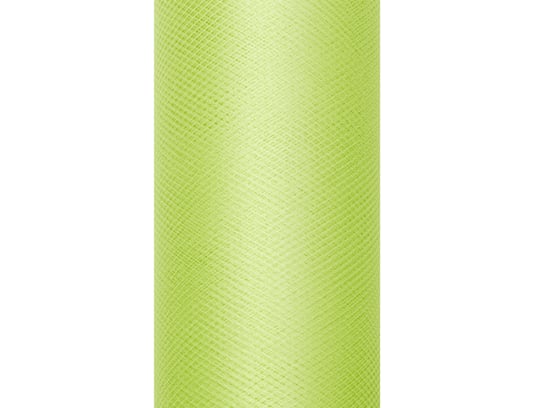 Tiul gładki, zielony jasny, 0,08 x 20 m PartyDeco