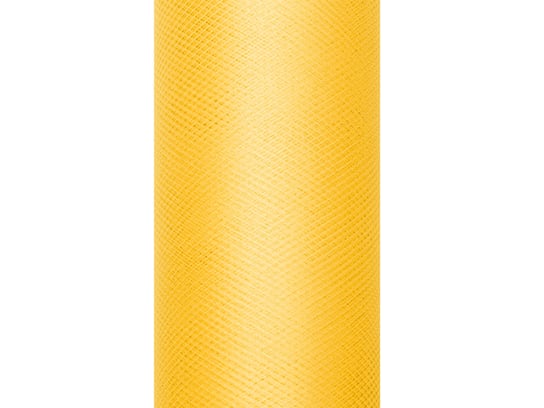 Tiul gładki, żółty, 0,15 x 9 m PartyDeco