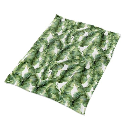 Tkanina pluszowe koce na kanapę Egzotyczne liście, Fabricsy Fabricsy