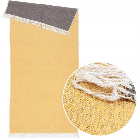 Tkany dywan kilim dwustronny, Żółto-szary, 120x160 cm MD