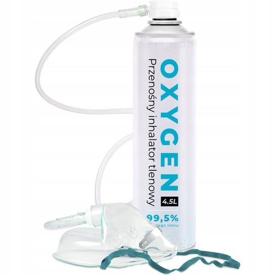 Tlen Inhalacyjny w puszce 99,5% 4,5L + Maska, Wyrób medyczny Oxygen