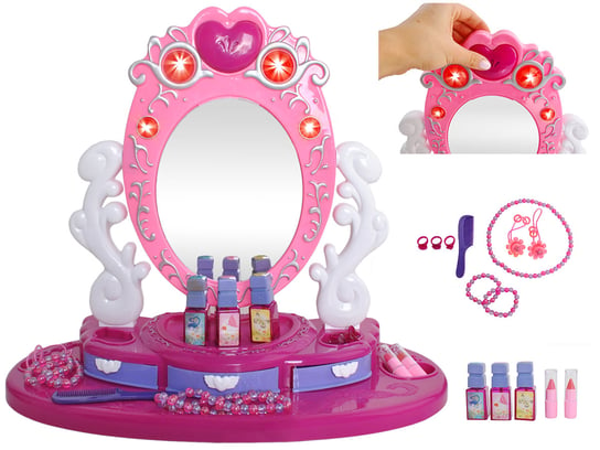 Toaletka dla Dziewczynki Obrotowe Lusterko Różowa ISO TRADE Iso Trade