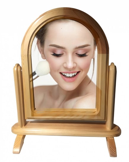 Toaletka drewniana z lustrem PRZENOŚNA do makijażu Chłopcy z Rancza