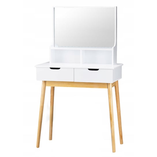 Toaletka kosmetyczna: biurko z lustrem MODERNHOME, biała ModernHome