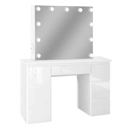 Toaletka MEGAN B2 z lustrem 11  żarówek LED biała/FRONTY POŁYSK AGAT Sławomir Grzybek