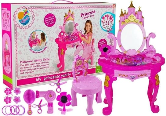 Toaletka z Krzesłem Na Nóżkach + Akcesoria Lean Toys