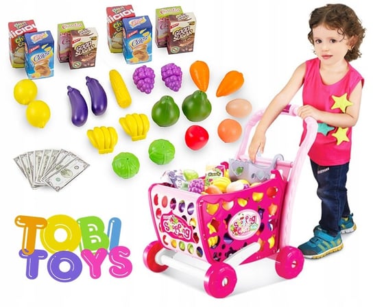 Tobi Toys, zabawka edukacyjna Wózek Sklepowy, zestaw Tobi Toys