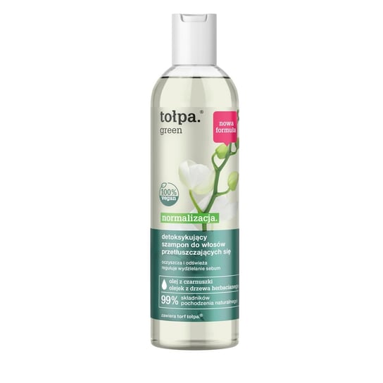 Tołpa, green normalizacja, detoksykujący szampon do włosów przetłuszczających się, 300 ml Tołpa
