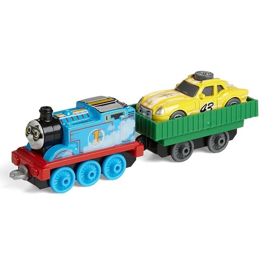Tomek i Przyjaciele, Adventures, lokomotywa Tomek z wyścigówką, DWM30/FJP55 Mattel