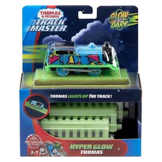 Tomek i Przyjaciele TrackMaster Hyper Glow Świecąca lokomotywka Tomek + tory  Zabawka dla dzieci Mattel