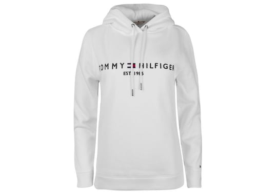 TOMMY  HILFIGER BLUZA DAMSKA HERITAGE HILFIGER HOODIE LS WHITE WW0WW31998 YBR - Rozmiar: L Tommy Hilfiger