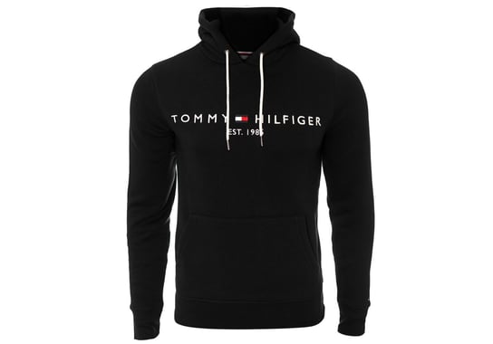 Tommy  Hilfiger Bluza Męska Ocieplana Z Kapturem Core Tommy Logo Hoody Black Mw0Mw10752 Bas Xs Tommy Hilfiger