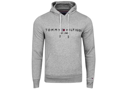 Tommy  Hilfiger Bluza Męska Ocieplana Z Kapturem Core Tommy Logo Hoody Grey Mw0Mw10752 501 Xxl Tommy Hilfiger