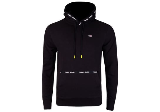 Tommy Hilfiger, BLUZA MĘSKA TJM BRANDED TAPE HOODIE BLACK DM0DM11641 BDS - Rozmiar: M Tommy Hilfiger