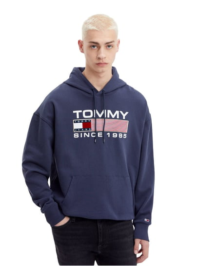 Tommy Hilfiger Bluza Męska Tjm Reg Athletic Logo Hoodie Granatowa Dm0Dm15009 C87 Xl Tommy Hilfiger