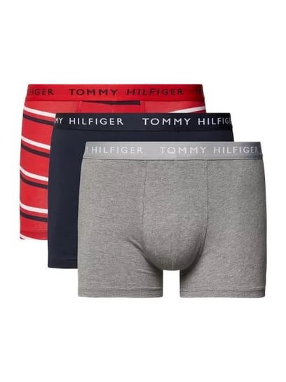 Tommy Hilfiger Bokserki Męskie 3P Trunk Print Red/Gray/Navy Um0Um02325 0Ah S Tommy Hilfiger