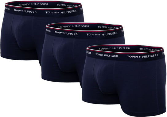 TOMMY  HILFIGER BOKSERKI MĘSKIE LOW RISE TRUNK 3 PARY NAVY 1U87903841 409 - Rozmiar: M Tommy Hilfiger