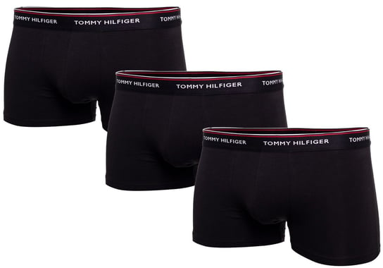 TOMMY  HILFIGER BOKSERKI MĘSKIE TRUNK PLUS SIZE DUŻE ROZMIARY 3 PAK BLACK 1U87905252 990 4XL Tommy Hilfiger