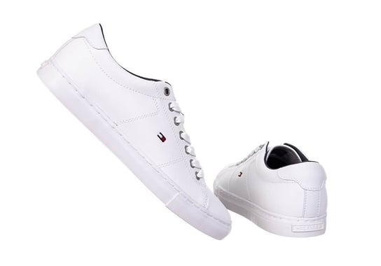 Tommy  Hilfiger Buty Męskie Trampki Essential Leather Sneaker White Fm0Fm02157 100 44 Tommy Hilfiger