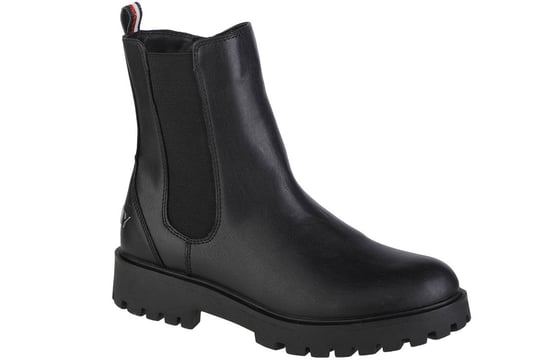 Tommy Hilfiger Chelsea Boot T3A5-31198-0289999, dziewczęce sztyblety czarne Tommy Hilfiger