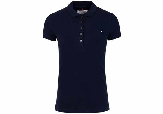 TOMMY  HILFIGER DAMSKA KOSZULKA POLO HERITAGE SHORT SLEEVE SLIM POLO NAVY 1M57636661 403 - Rozmiar: M Tommy Hilfiger