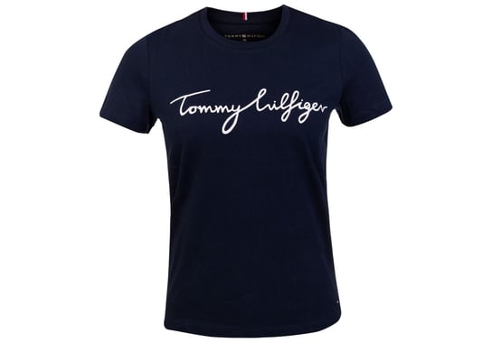 TOMMY  HILFIGER DAMSKA KOSZULKA T-SHIRT HERITAGE CREW NECK GRAPHIC TEE NAVY WW0WW24967 403 - Rozmiar: M Tommy Hilfiger