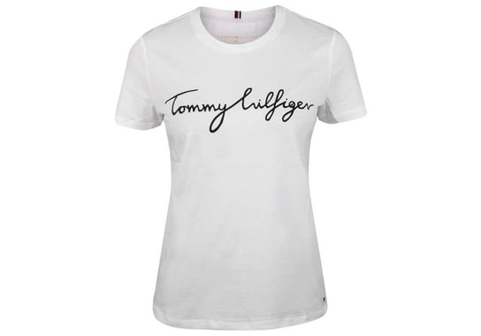 Tommy  Hilfiger Damska Koszulka T-Shirt Heritage Crew Neck Graphic Tee White Ww0Ww24967 100 L Tommy Hilfiger