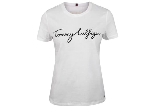 Tommy  Hilfiger Damska Koszulka T-Shirt Heritage Crew Neck Graphic Tee White Ww0Ww24967 100 Xl Tommy Hilfiger